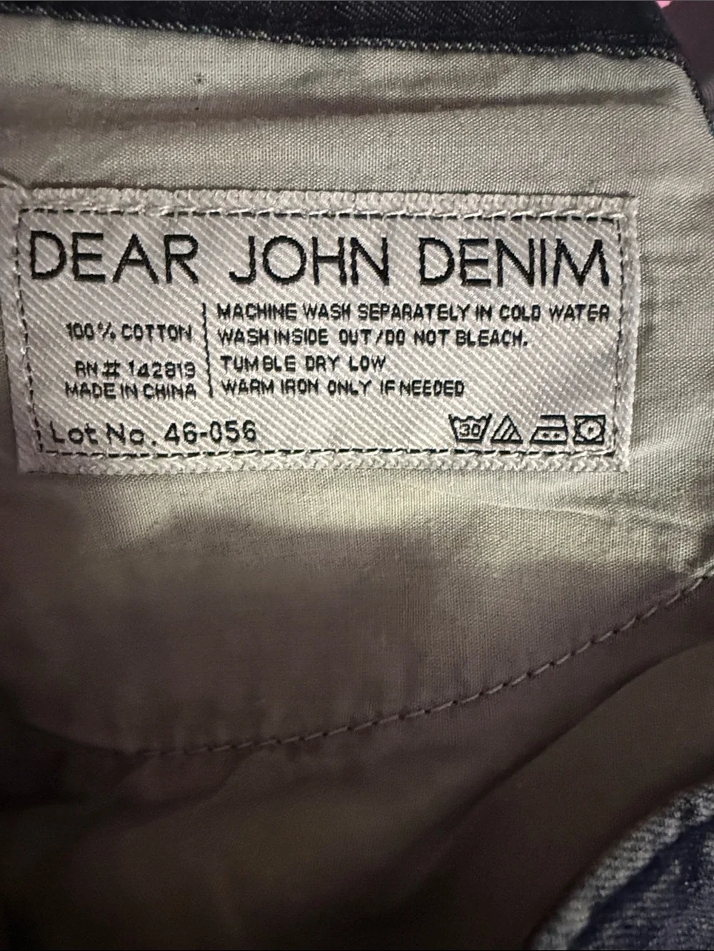 Dear John Men's Straight Distressed Indigo Jeans